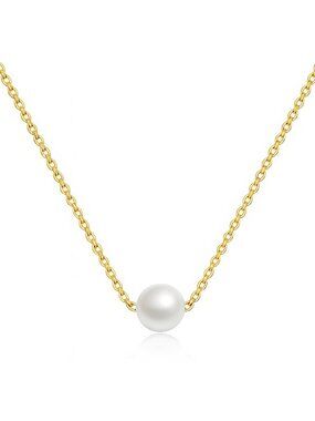 Necklace, 18K Gold Plated Steel